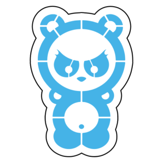 Dangerous Panda Sticker (Baby Blue)